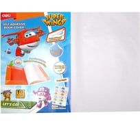 Пленка DELI EZ75112 Super Wings для книги с липким слоем набор 10 шт ПП гладкая прозрачная 500x360 мм 13623 1804917