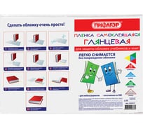 Самоклеящаяся пленка ПИФАГОР для учебников и книг 50х36см, КОМПЛЕКТ 10шт, глянцевая, 224317