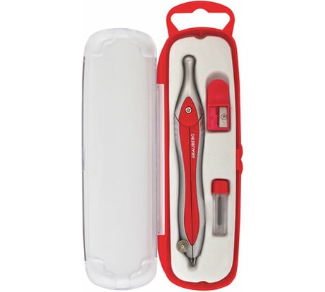 Готовальня BRAUBERG Extra 3 предмета, в пенале 210685