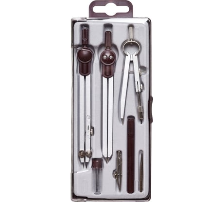 Готовальня Attache S03007H 140 мм, 7 предметов, пластиковый пенал 382381