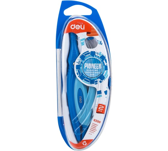 Циркуль DELI EG20002 в комплекте набор грифелей 1052064
