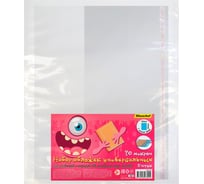 Обложка SILWERHOF Монстрики с липким слоем набор 5 шт полипропилен 70 мкм гладкая прозрачная 300x500 мм 1890756