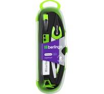 Готовальня BERLINGO Optimum 5 предметов, циркуль 135 мм, пластиковый футляр, зеленый DS_00505b
