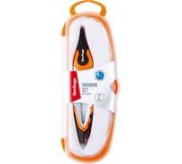 Готовальня BERLINGO Optimum 2 предмета, циркуль 135 мм, пластиковый футляр, оранжевый DS_00102c