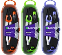 Готовальня BERLINGO Optimum 3 предмета, циркуль 135 мм, пластиковый футляр DS_00303