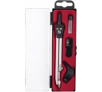 Готовальня BRAUBERG Architect, 4 предмета: циркуль, держатель для карандашей, точилка, грифель 210657