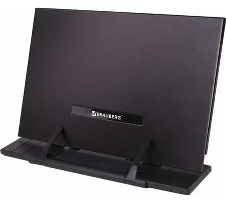 Подставка для книг, учебников BRAUBERG регулируемый наклон металл/пластик черная 237446