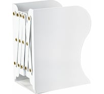 Раздвижная подставка-держатель для книг и учебников BRAUBERG металлическая, белая 237905