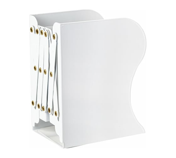 Раздвижная подставка-держатель для книг и учебников BRAUBERG металлическая, белая 237905 1