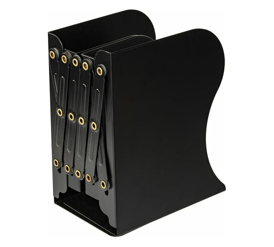 Раздвижная подставка-держатель для книг и учебников BRAUBERG металлическая, черная 237904 1