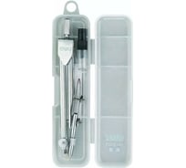 Циркуль DELI E8601 металл, в комплекте набор грифелей, 24 упак 431749