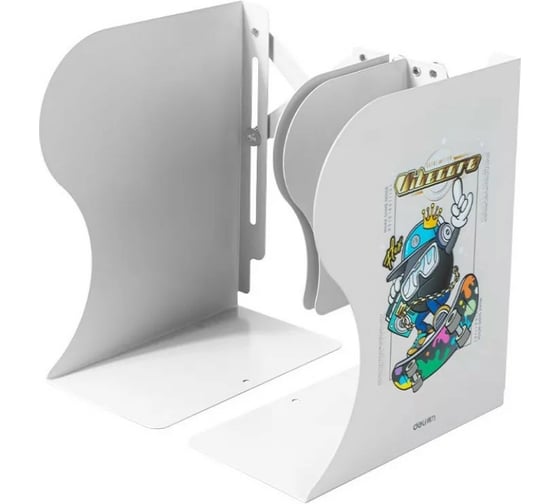 Подставка-ограничитель для книг DELI 78632 GREY 220x114x480 мм серый 1714273
