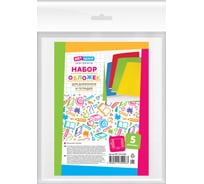 Набор обложек ArtSpace 5 шт., 210х350 мм, для дневников и тетрадей, полиэтилен, 150 мкм PET 210.150(Н)