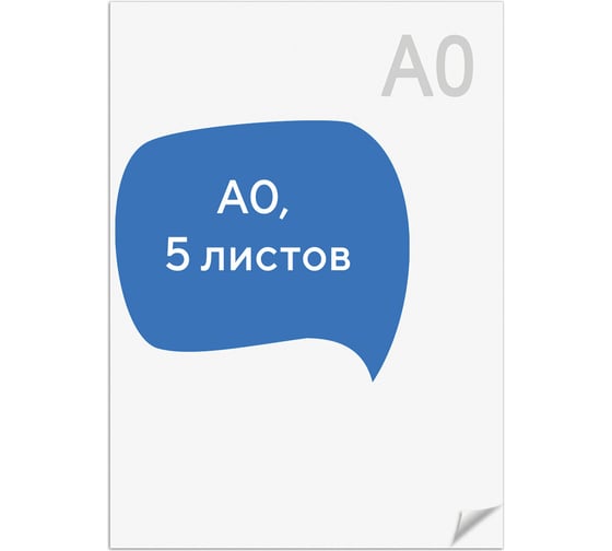 Ватман BRAUBERG формат А0 1200х840 мм, С-Пб, плотность 200 г/м2, комплект 5 листов 126310