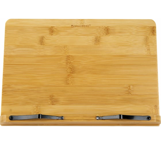 Бамбуковая подставка для книг и планшетов BRAUBERG большая, 34x24 см, регулируемый угол 237896