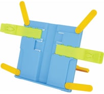 Подставка для книг ЮНЛАНДИЯ с боковыми зажимами, регулируемый наклон, пластик, голубой 237899