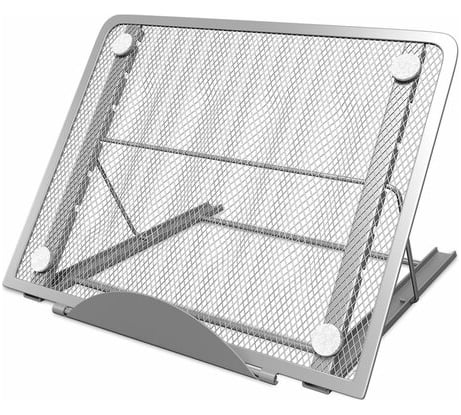 Подставка для книг, ноутбуков, планшетов BRAUBERG Germanium 240x195x20 мм, серебро, металл 237984