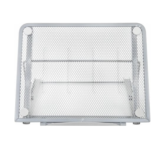 Подставка для книг, ноутбуков, планшетов BRAUBERG Germanium 240x195x20 мм, серебро, металл 237984
