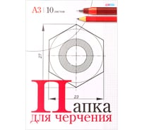 Папка для черчения ArtSpace 10 листов, А3, без рамки, 160 г/м2 Пч10А3_025