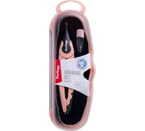 Готовальня Berlingo instinct, 2 предмета, циркуль 135 мм, фламинго, пластиковый футляр DS_00002c