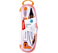 Готовальня Berlingo optimum, 5 предметов, циркуль 135 мм, пластиковый футляр, оранжевый DS_00505c