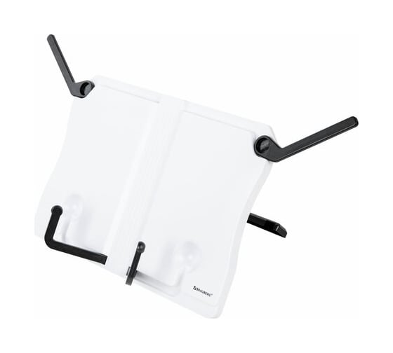 Подставка для книг и учебников BRAUBERG White регулируемый угол наклона, прочный Abs-пластик 238063 1