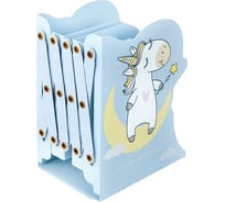 Подставка-держатель для книг и учебников BRAUBERG Kids Unicorn фигурная, раздвижная, металлическая 238069