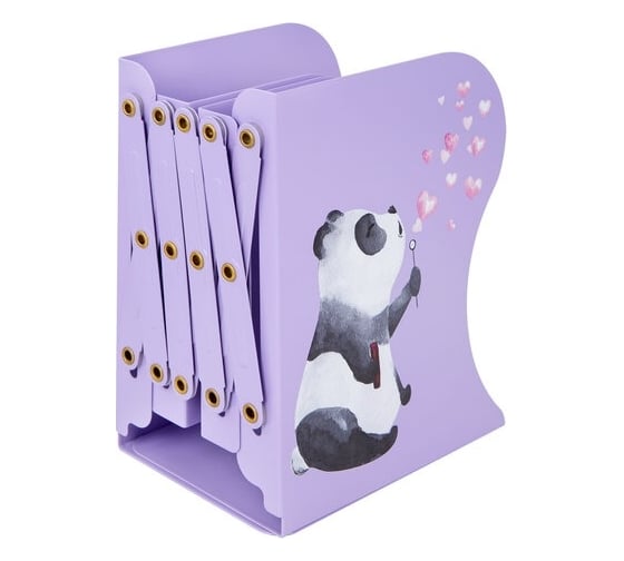 Подставка-держатель для книг и учебников BRAUBERG Kids Panda раздвижная, металлическая 238064 1