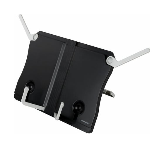 Подставка для книг и учебников BRAUBERG Black регулируемый угол наклона, прочный Abs-пластик 238062