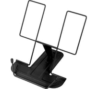 Подставка для книг и учебников BRAUBERG line, металлическая, черная, европодвес 238213