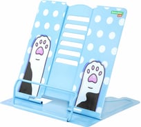 Подставка для книг и учебников BRAUBERG kids lil paws, регулируемый угол наклона, металл 238053