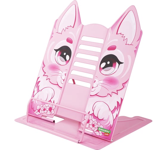 Подставка для книг и учебников BRAUBERG kids kitty, фигурная, регулируемый угол наклона, металл 238059 1