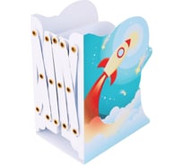 Подставка-держатель для книг и учебников BRAUBERG kids cosmo фигурная, раздвижная, металлическая 238068