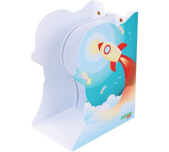 Подставка-держатель для книг и учебников BRAUBERG kids cosmo фигурная, раздвижная, металлическая 238068