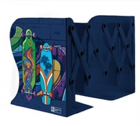 Подставка для книг и учебников Феникс+ СКЕЙТ 10,2 45x19,1x15 см, окрашенный чёрный металл, УФ-печать, картонная коробка 59959