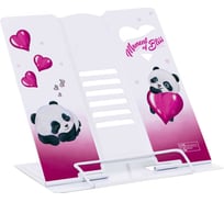 Подставка для книг и учебников Феникс+ ПАНДА С СЕРДЦЕМ 19x20x15,5 см, окрашенный чёрный металл, количество углов наклона: шесть 59883