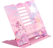 Подставка для книг и учебников Феникс+ РАДУЖНЫЙ ЕДИНОРОГ 19x20x15,5 см, окрашенный чёрный металл, количество углов наклона: шесть 63088