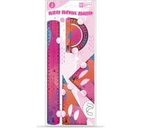 Набор гибких линеек Феникс+ РАЗНОЦВЕТНЫЙ 30 см, ПВХ, УФ-печать, фигурная вырубка, подложка из мелованного картона + ПЭТ-пакет с европодвесом 52681