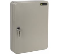 Шкафчик на 140 ключей BRAUBERG 370х280х80 мм, с замком, +140 брелоков, серый, 290340