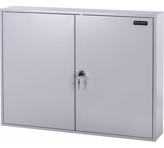 Шкафчик на 300 ключей BRAUBERG 730х550х140 мм, с замком, +300 брелоков, серый, 290341