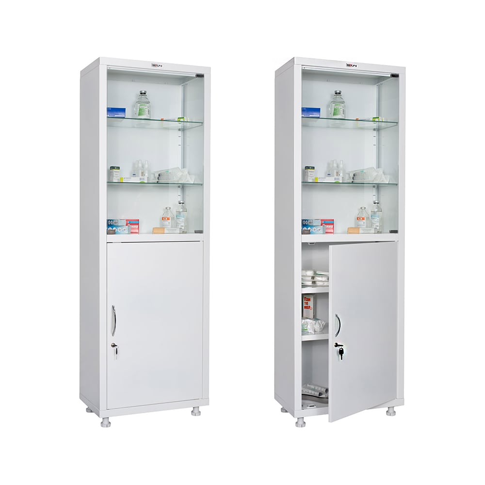 Медицинский шкаф для хранения медикаментов и расходных материалов с выдвижными ящиками
