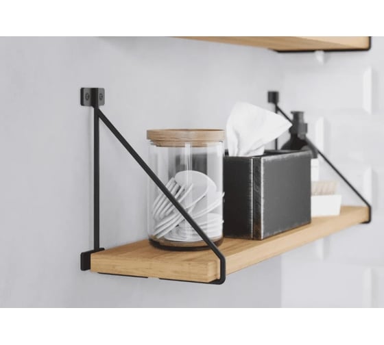 Полкодержатель GTV bar, 21x17cm, черный матовый PP-BAR-20M