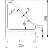 Полкодержатель GTV ingrid, 23x26 cm, черный матовый PP-INGRID-20M