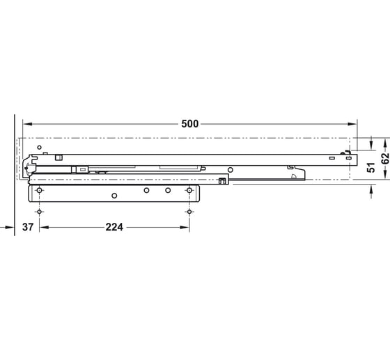 Профиль Hafele Flexstore 500 мм 806.09.301