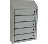 Почтовый ящик ООО Агростройлидер узкий вертикальный порошковое покрытие 10 секций без задней стенки 1020x380x120 мм 9,3 кг САД-22.38