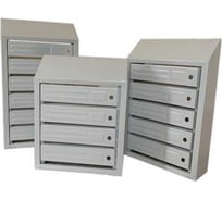 Почтовый ящик ООО Агростройлидер узкий вертикальный порошковое покрытие 3 секции с задней стенкой 410x385x120 мм 3,2 кг САД-22.21