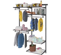 Гардеробная система ПРАКТИК Optima G120 графит S70299916515