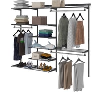 Гардеробная система ПРАКТИК Max G210 графит S70299919015