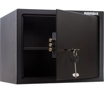 Офисный мебельный сейф BRABIX SF-280KL 280х350х300 мм, ключевой замок, черный 291148