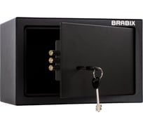 Офисный мебельный сейф BRABIX SF-200KL 200х310х200 мм, ключевой замок, черный 291144